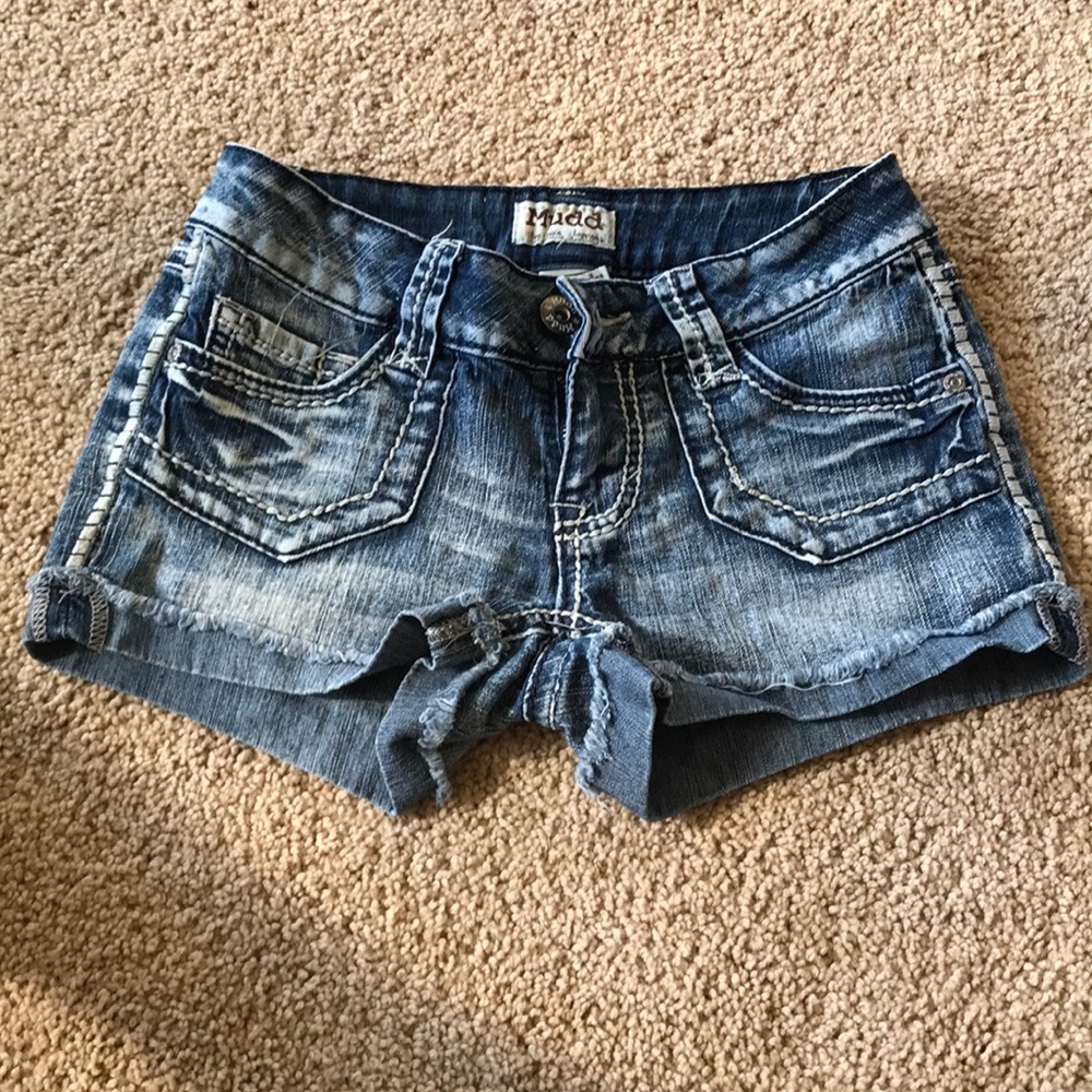 Cute distressed jean shorts